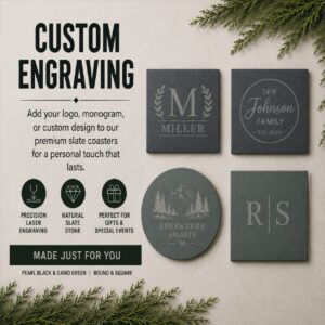 Custom Slate Engraved Coasters