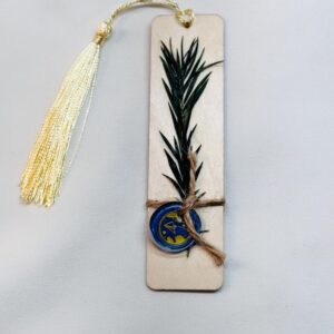 Botanical Wooden Bookmark with Pressed Flowers | Handmade Floral Tassel Bookmark