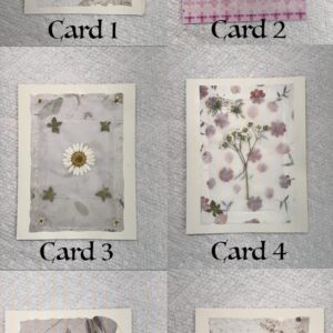 Handmade Pressed Flower Card | Vintage Style with Brown Envelope