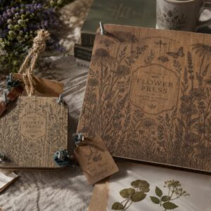 Engraved Wooden Flower Press
