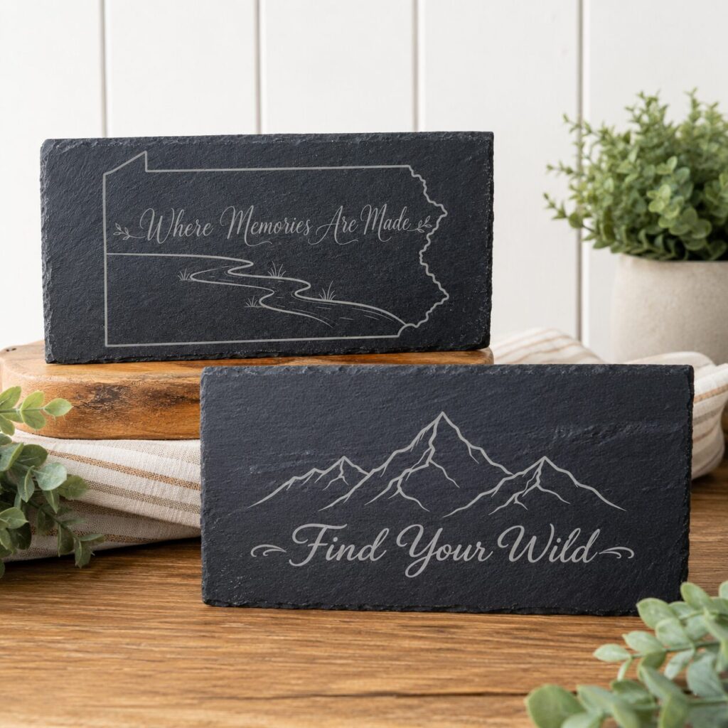 Custom Engraved Slate Charcuterie Boards
