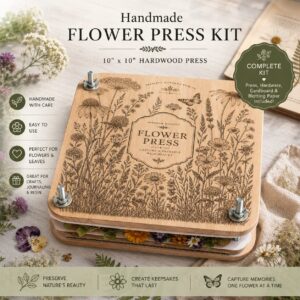 Large Wood 10 x 10 Flower Press
